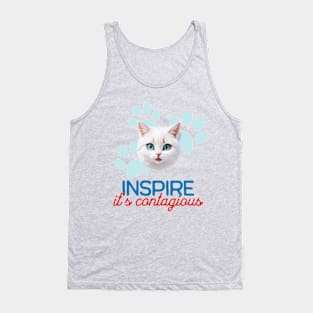 Cute Cat Minimalist Style Art | Inspire, it's contagious Tank Top